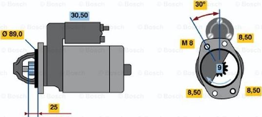 BOSCH 0 986 013 811 - Стартер autospares.lv