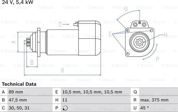 BOSCH 0 986 013 260 - Стартер autospares.lv