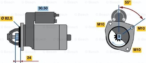 BOSCH 0 986 013 230 - Стартер autospares.lv