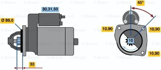 BOSCH 0 986 013 770 - Стартер autospares.lv