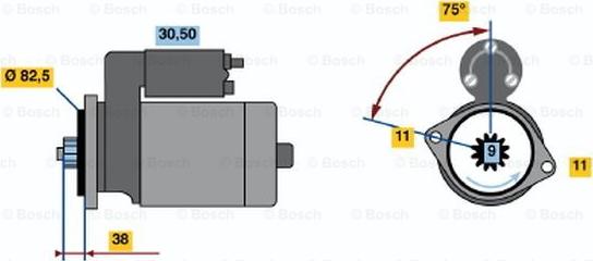 BOSCH 0 986 012 901 - Стартер autospares.lv