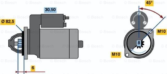 BOSCH 0 986 012 911 - Стартер autospares.lv