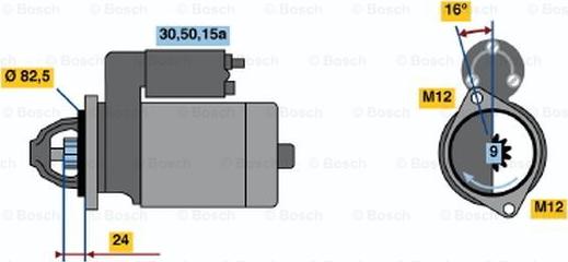 BOSCH 0 986 012 980 - Стартер autospares.lv