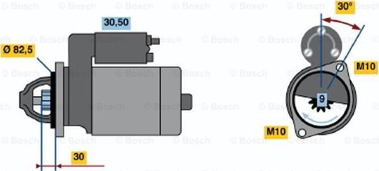 BOSCH 0 986 012 410 - Стартер autospares.lv