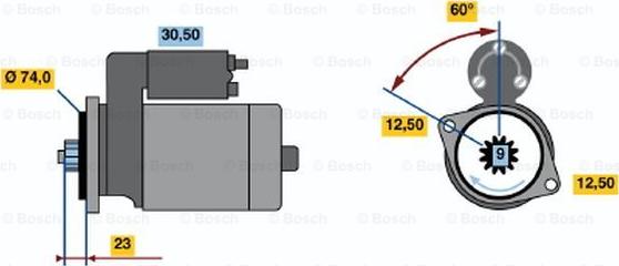 BOSCH 0 986 012 821 - Стартер autospares.lv