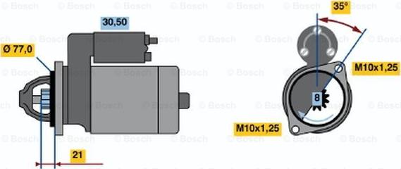 BOSCH 0 986 012 871 - Стартер autospares.lv