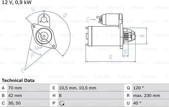 BOSCH 0 986 012 290 - Стартер autospares.lv