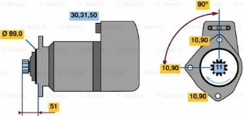 BOSCH 0 986 012 730 - Стартер autospares.lv