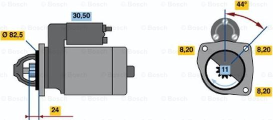 BOSCH 0 986 017 950 - Стартер autospares.lv