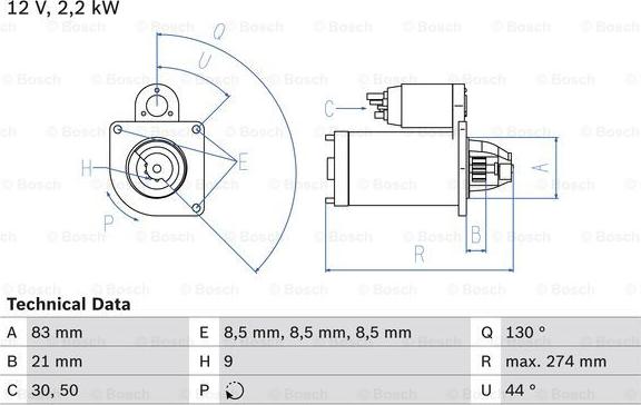 BOSCH 0 986 017 960 - Стартер autospares.lv