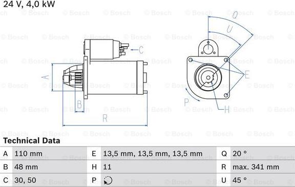 BOSCH 0 986 017 980 - Стартер autospares.lv