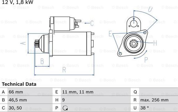 BOSCH 0 986 017 450 - Стартер autospares.lv