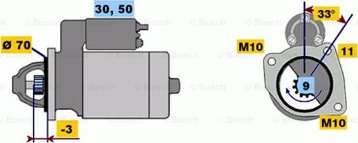 BOSCH 0 986 017 470 - Стартер autospares.lv