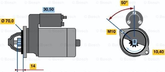 BOSCH 0 986 017 551 - Стартер autospares.lv