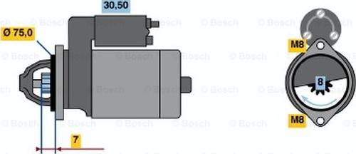 BOSCH 0 986 017 571 - Стартер autospares.lv