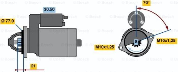 BOSCH 0 986 017 691 - Стартер autospares.lv