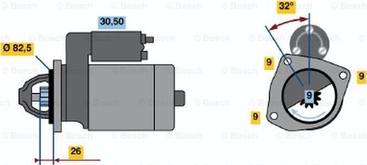 BOSCH 0 986 017 010 - Стартер autospares.lv