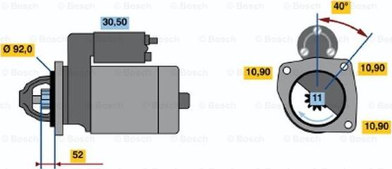 BOSCH 0 986 017 080 - Стартер autospares.lv