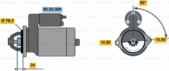 BOSCH 0 986 017 150 - Стартер autospares.lv