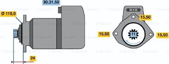 BOSCH 0 986 017 850 - Стартер autospares.lv