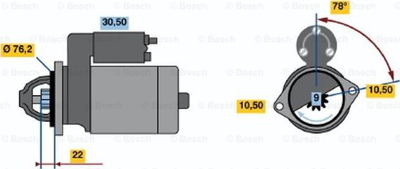 BOSCH 0 986 017 330 - Стартер autospares.lv