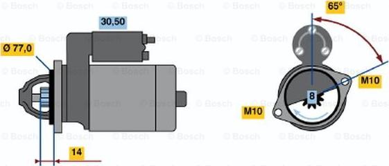 BOSCH 0 986 017 721 - Стартер autospares.lv