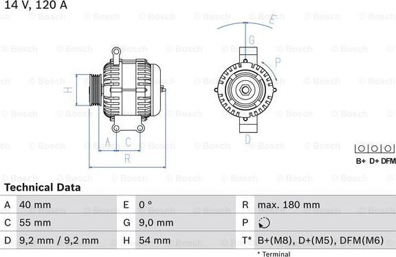 BOSCH 0 986 084 160 - Генератор autospares.lv