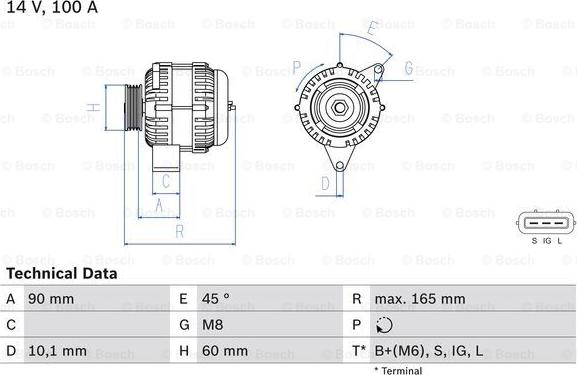 BOSCH 0 986 084 390 - Генератор autospares.lv