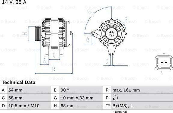 BOSCH 0 986 080 960 - Генератор autospares.lv