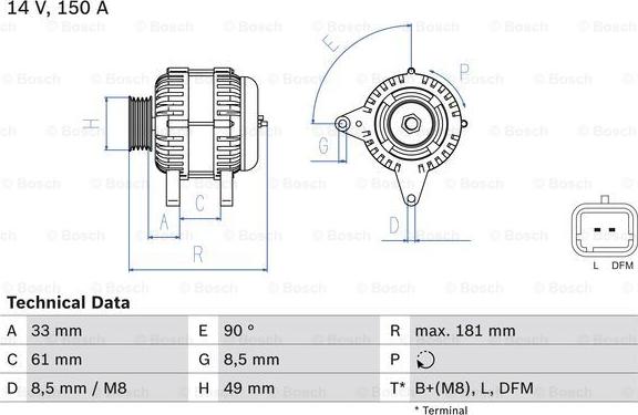 BOSCH 0 986 080 420 - Генератор autospares.lv