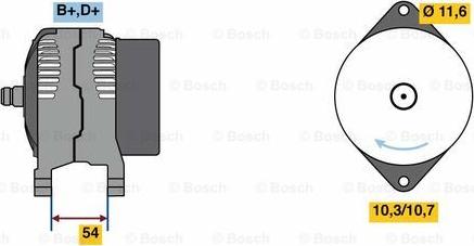 BOSCH 0 986 080 630 - Генератор autospares.lv