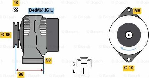 BOSCH 0 986 080 620 - Генератор autospares.lv