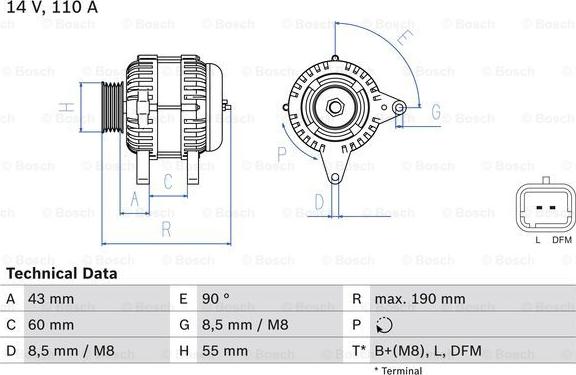 BOSCH 0 986 080 140 - Генератор autospares.lv