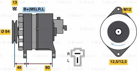 BOSCH 0 986 080 160 - Генератор autospares.lv