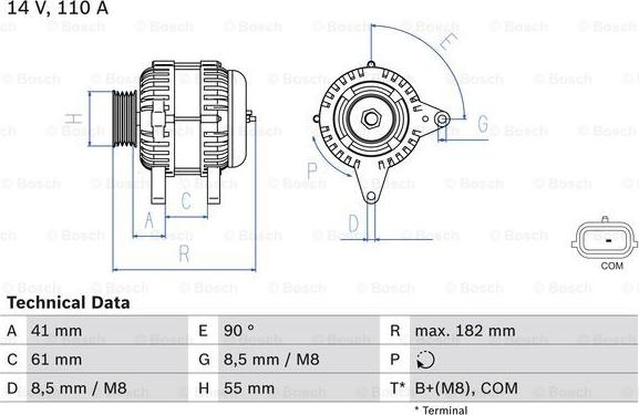 BOSCH 0 986 080 710 - Генератор autospares.lv