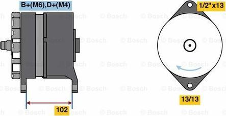 BOSCH 0 986 081 030 - Генератор autospares.lv