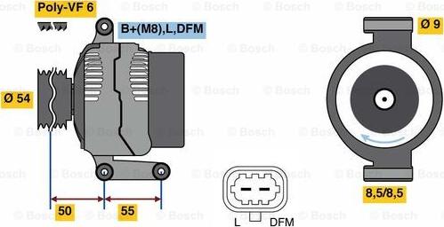 BOSCH 0 986 081 120 - Генератор autospares.lv