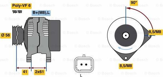 BOSCH 0 986 081 270 - Генератор autospares.lv