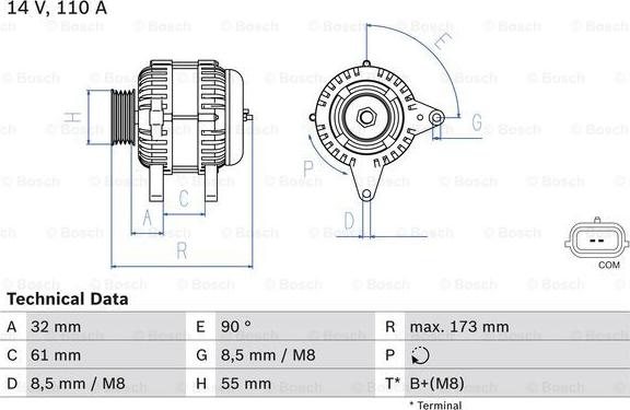 BOSCH 0 986 083 980 - Генератор autospares.lv