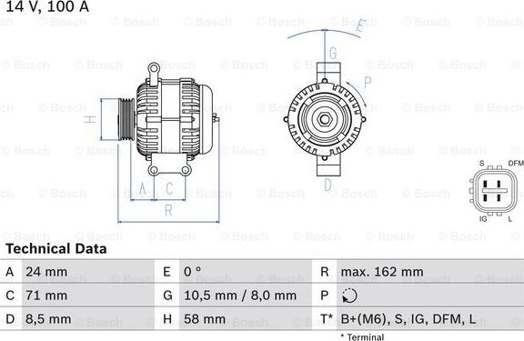 BOSCH 0 986 082 080 - Генератор autospares.lv