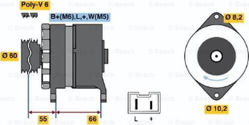 BOSCH 0 986 039 961 - Генератор autospares.lv