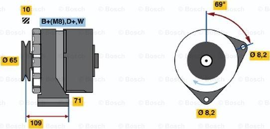 BOSCH 0 986 039 120 - Генератор autospares.lv