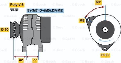 BOSCH 0 986 039 700 - Генератор autospares.lv