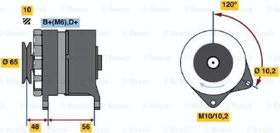 BOSCH 0 986 034 490 - Генератор autospares.lv