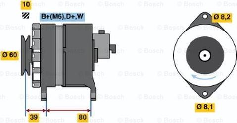 BOSCH 0 986 034 450 - Генератор autospares.lv