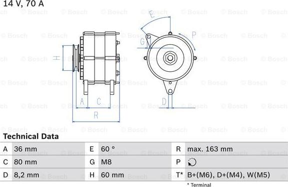 BOSCH 0 986 034 470 - Генератор autospares.lv