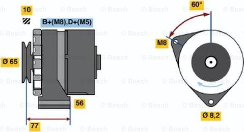 BOSCH 0 986 034 580 - Генератор autospares.lv