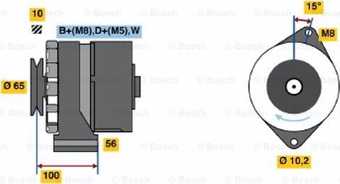 BOSCH 0 986 034 530 - Генератор autospares.lv