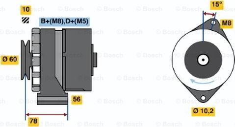 BOSCH 0 986 034 520 - Генератор autospares.lv