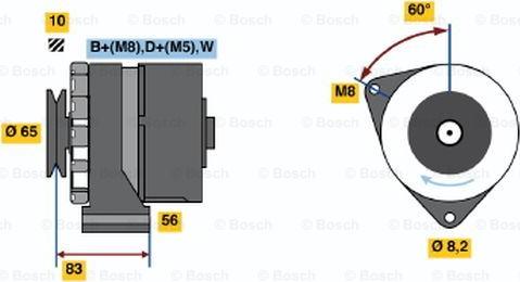 BOSCH 0 986 034 570 - Генератор autospares.lv